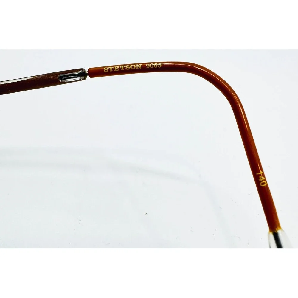 Stetson Eyeglasses Mens Silver Aviator Full Rim 9005 56-17-140